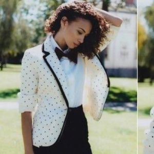 Cream and black blazer